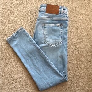 Zara Men's Slim Jeans in Light Blue